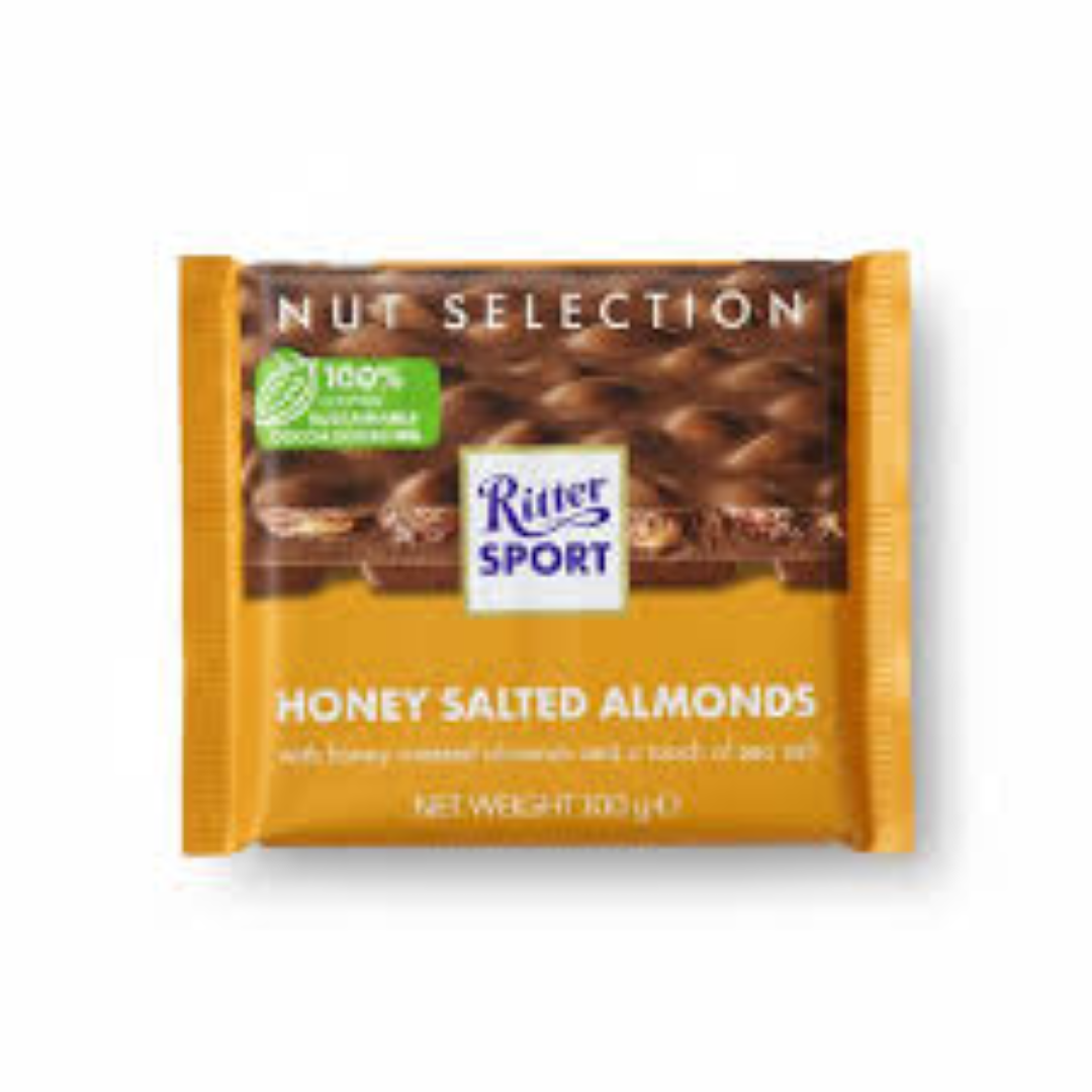 RITTER SPORT HONEY SALTED ALMONDS 100G